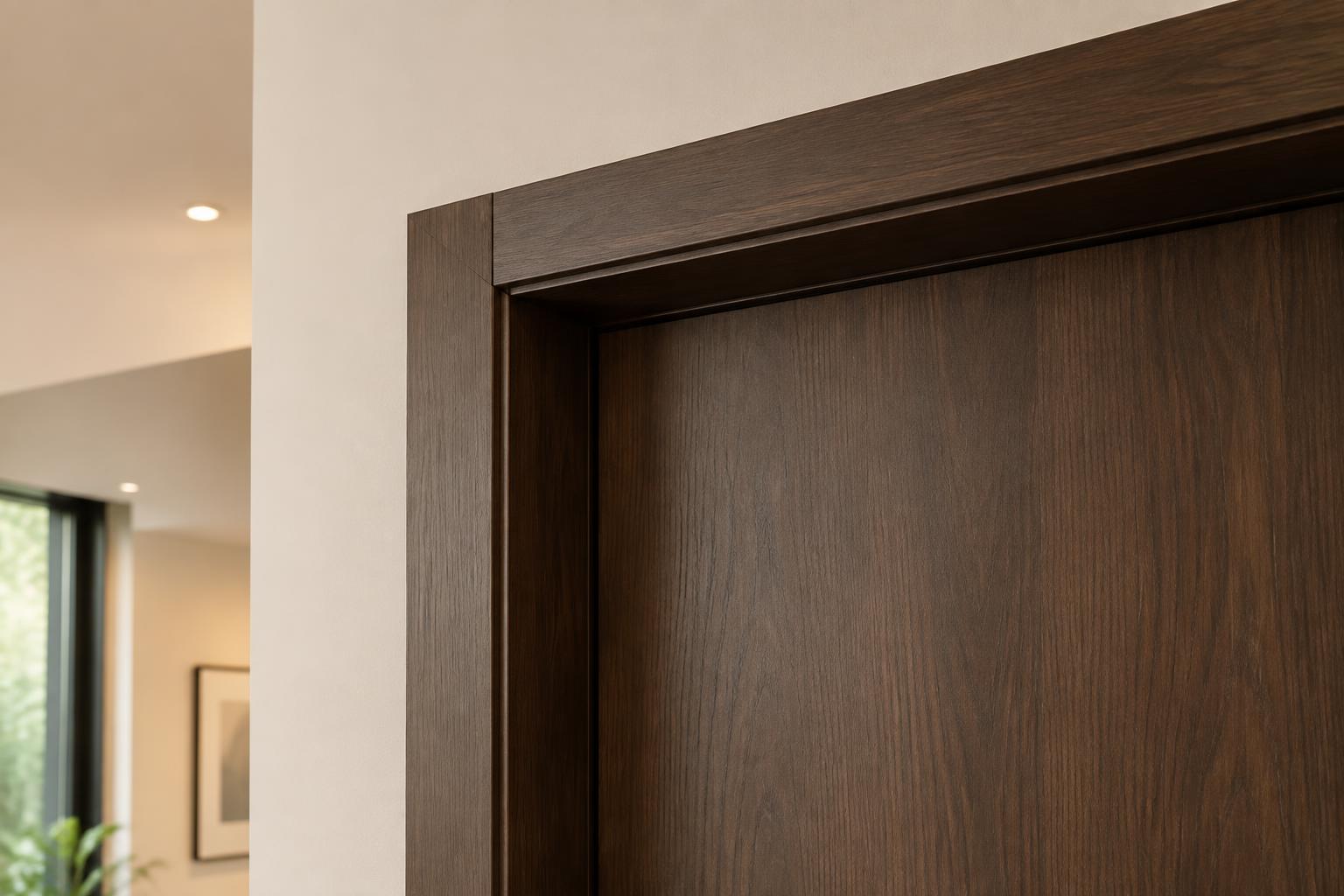 Kusen pintu dengan architrave yang rapi