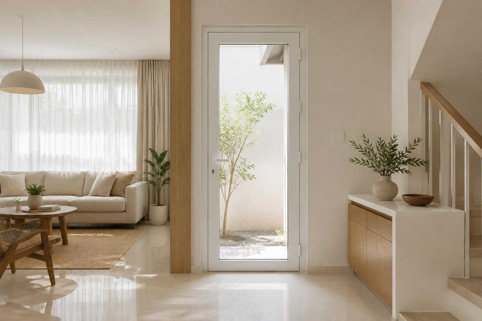 Pintu UPVC untuk kamar mandi dan area semi outdoor