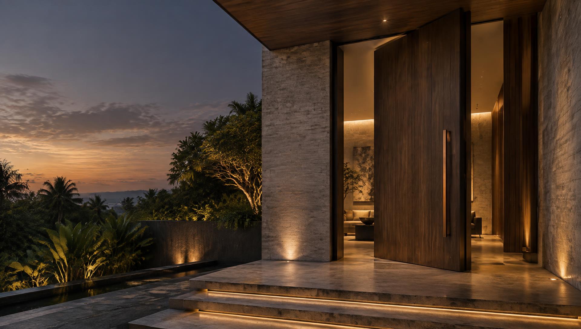 Interior arsitektur modern dengan pintu Willmore